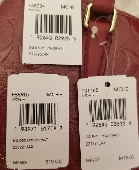 3PCS COACH SIGNATURE SET BAG + WRISTLET + WALLET - Picture 7 of 14